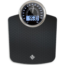 ZENO Hybrid 2-in-1 Analog & Digital Weighing Scale for Body Weight up to 180kg - Thick Tempered Glass - Extra Large Display - Easy to Read Digital Bat