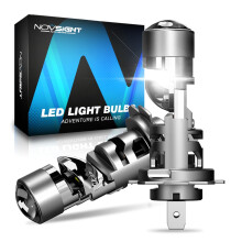 NOVSIGHT H7 LED Headlight Bulb - 80W 22000LM H7 Headlight Bulb Bi-LED Projector Lens, 1:1 Size 300% Brighter 6500K White Conversion Kit, Halogen Repla