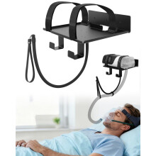Wall Mount for CPAP Machine Compatible with ResMed AirSense 10 Lightweight Aluminum Design with Anti Slip Straps and Hose Management Hook Bedside Orga