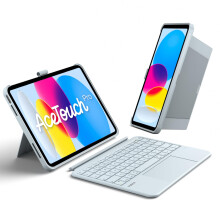 Inateck AceTouch Case with Keyboard for iPad A16 11th Gen 2025 11 inch, iPad 10th Gen 2022 10.9 inch, 5.1" Multi-Touch Touchpad, Vertical/Horizontal