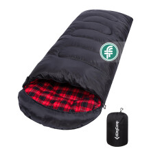 KingCamp Oasis Cotton Flannel Sleeping Bag Camping 3-4 Season for Children & Adults, Left-Right Connectable to Double Sleeping Bag, Ideal for Travel a