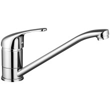 CECIPA Kitchen Mixer Tap, Kitchen Tap with 360 Long Swivel Spout, Monobloc Single Lever Stainless Steel Mixer Tap, Chrome Polish Finish, Drip-Resista