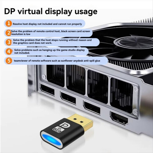 DP Virtual Display Adapter DP Dummy Stecker Zubehör 10Pcs 2