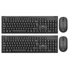 2Pack-Rii RK211 Wireless keyboard and Mouse Set(Black)