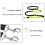 Pet Running Exercise Towing Leash Multifunctional Dog Walking Leashes(Black+Fluorescent Green) 3
