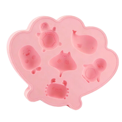 Moules en Silicone de cavités de machine à glaçons d'animal-Rose