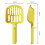 Long-handled, hook-on, large-hole cat litter scoop (yellow) 2