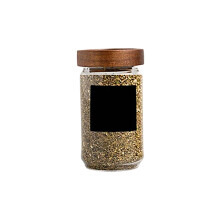 Pot de rangement en verre élégant avec couvercle en bois-250 1