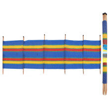 Nalu 6 Pole Windbreak (145 x 350cm) Blue Striped