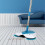 Spin Hand Push Broom Adjustable Convenient Sweeping Supply for Household 2