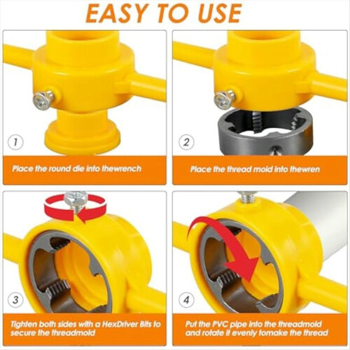 2 sets of plastic pipe thread cutting kits. PVC pipe thread cutting tool set 2