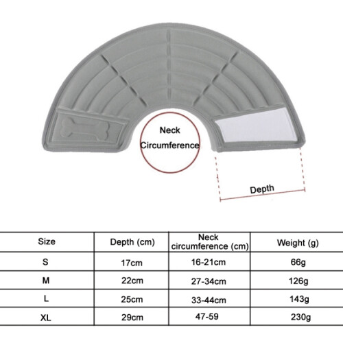 Pet Grooming Anti-Bite Neck Ring, Specification: S(Grey) 2