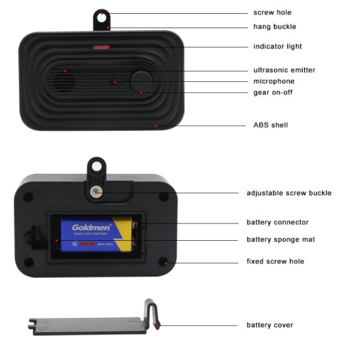 RC-311 Home Ultrasonic Pet Stop Barking Device(Black) 2