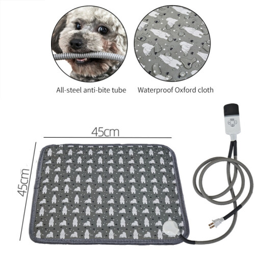 CW45 45x45cm Multi-level Temperature Regulating Timing Pet Heating Pad, Spec: US Plug 2