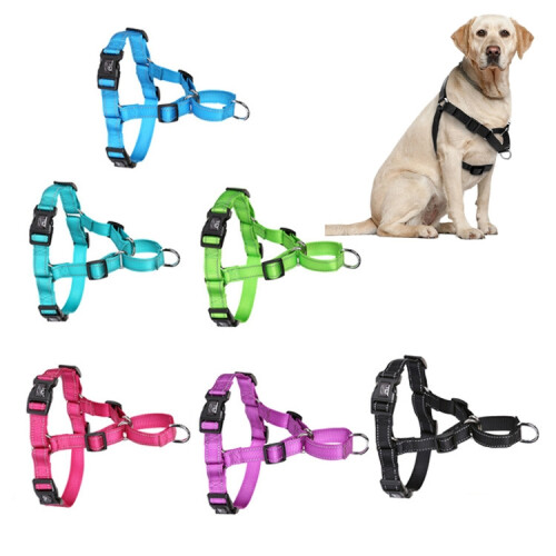 Glow Castle Pet Reflective Nylon Prevent Running Wild Chest Strap, Size: S(Black) 1