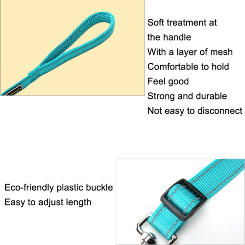 Glow Castle Soft Handle Reflective Adjustable Length Dog Leash (Grass Green) 2