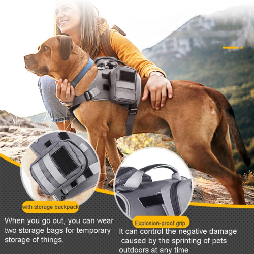 Dog Explosion-Proof Chest-Piercing Backpack with Detachable and Combination Features, Dimensions (Length * Width): M (Gray) 2