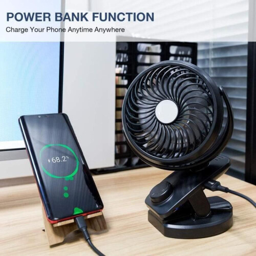 Ventilátor s pripínaním - Mini ventilátor s pripínaním - Čierny 2