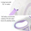 Guinzaglio per cani con luce LED, retrattile automatico, colore: viola, 3 m 3
