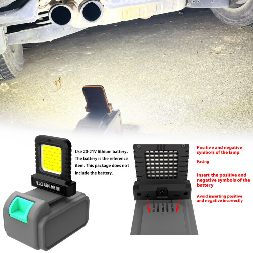 LED Worksites Light For Power Tool Packs Adjustable 21V-Green 2