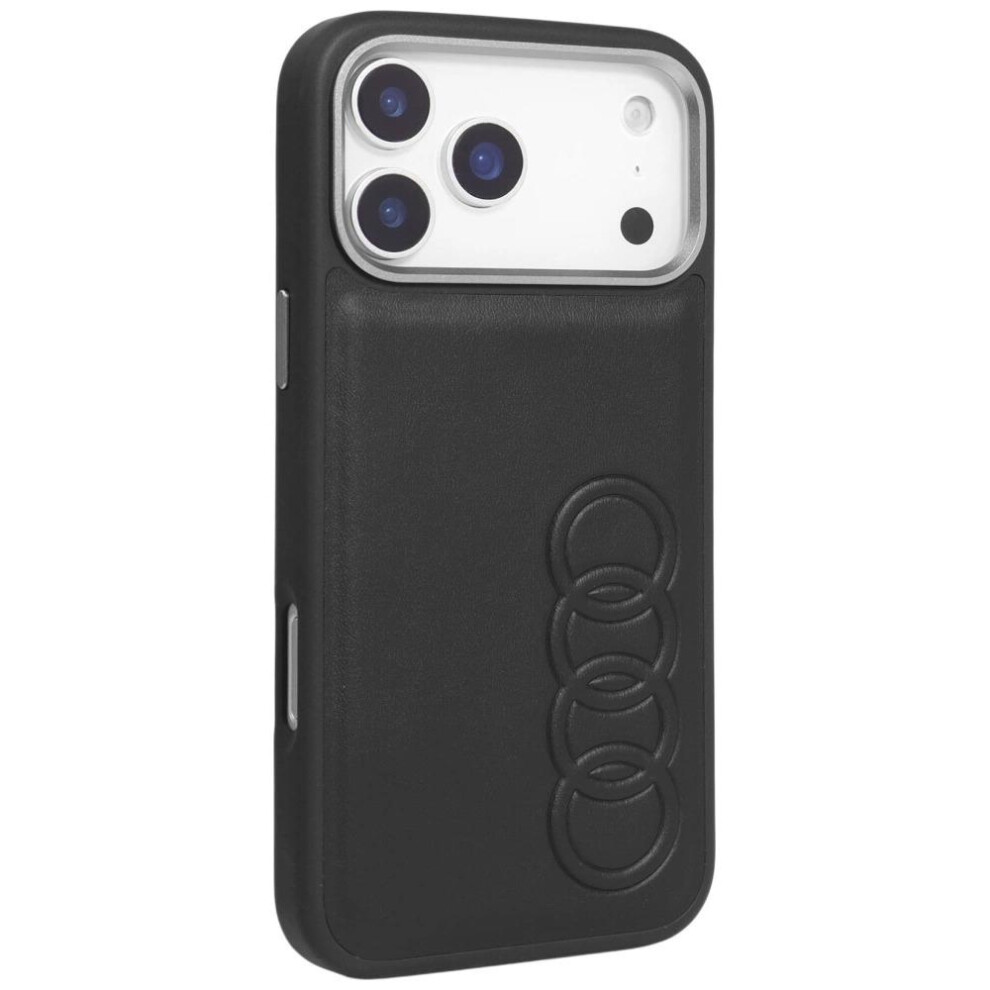 Photos - Case Audi TT Synthetic Leather  with MagSafe for iPhone 17 Pro Max 6.9" Black - AU-TPUPCIP17PM-TT/D1-BK
