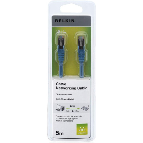 Belkin Belkin 5M Cat 5e Networking Cable Blue - A3L791cp05MBLHS