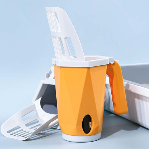 Pet litter scoop with detachable bottom (red) 1