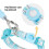 Pet Double-section P-shaped Leash Multi-functional Collar Walking Lead, Size: S(Pink) 4