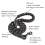 Reflective dog leash for pets, dimensions: 150cm long, 0.8cm thick (black). 3