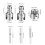 Compact Carbon Steel Pipes Threading Tool for 1/2 3/4 1Inch Size 3