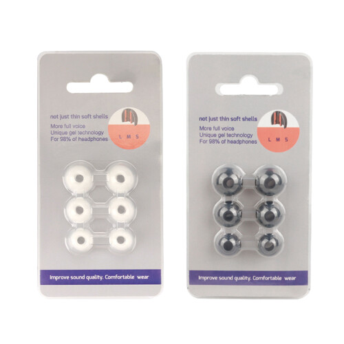Soft Earbud Tips Protective Cushion Comfortable Suitable-Black 1