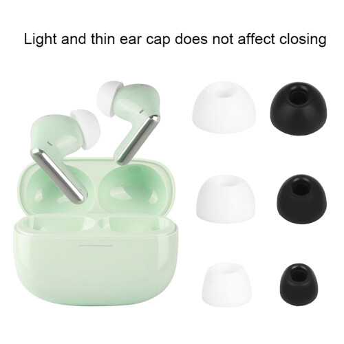 Flexible Ear Tip Inserts Ear Cushion Comfortable For Buds-Black 2
