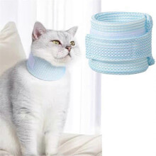 Cat Neck Brace Cover - Breathable & Adjustable Elizabethan Collar for Post-Surgery Recovery Anti-Sc