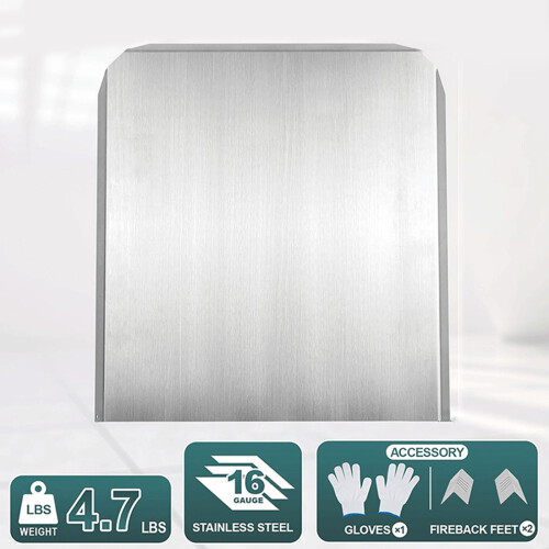 Adjustable Angle Fireplaces Heat Reflectors Steel Back Panel 1