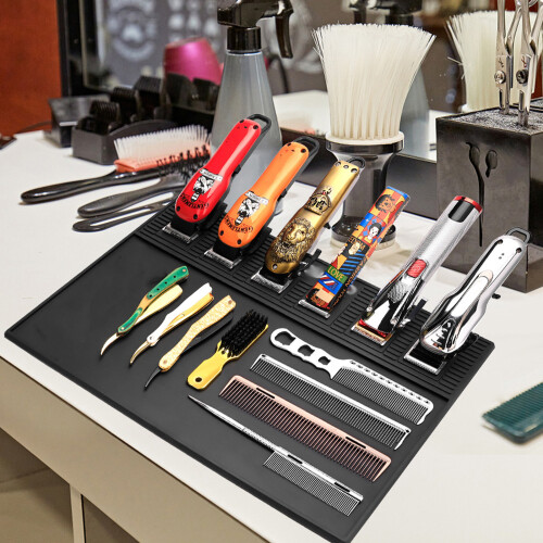 Magnetic Zone Hairdressing Tool Mat Slip Proof Silicone Design 1
