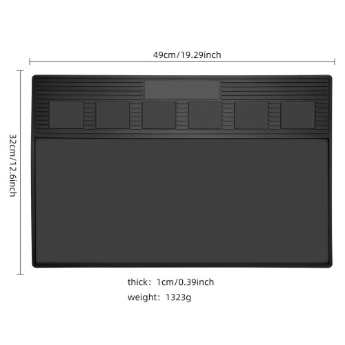 Magnetic Zone Hairdressing Tool Mat Slip Proof Silicone Design 2
