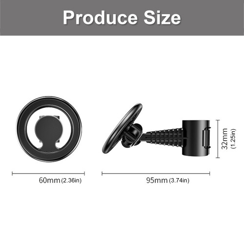 Universal Magnetic Phone Mount For Car Backseat Rotating-Silver 2