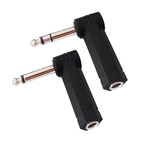 Professional 6.35mm 90Degree Audios Adapter ABS Housing-mono 1