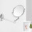 Home Bathroom Copper Makeup Mirror Wall Mounted Double Sided Folding Makeup Vanity Mirror Bright Silver Round Base 6 Inch 2
