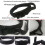Thickened nylon medium to large size dog leash collar, size: XL (black) 3