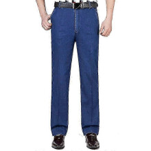 Gerade geschnittene Jeans für Herren, hochtaillierte, locker sitzende Jeans für entspannte Anlässe