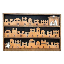 Kerststal adventskalender, aftelkalender voor religieuze feestdagen