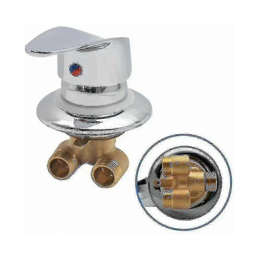 Brass Chrome Shower Mixer Tap For Hot And Cold Water, With Diverter For G12 Shower Outlet 1234567845531