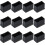 12 Pack Black Felt Pads 30x15mm, Rectangular Rubber Protector Caps for Table Legs 1