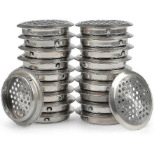Ventilation Hole Covers, 50 Pieces Stainless Steel Grilles for Ducting