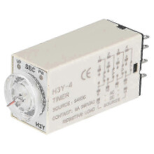 Compatibele 14-pins 24VDC-timer voor H3Y-4-relais, wijzerschakelaar met 30 seconden vertragingsfunctie