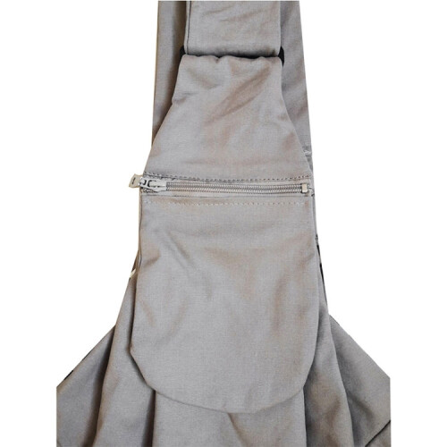 Adjustable canvas backpack with shoulder strap for pets (grey) 2