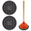 Toilet Plunger Holder Drainer 2PCS Efficient Bathroom-Gray 4