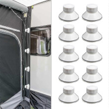 10 Packs High-grip Awning Suction Cup Fixing Pads Caravan Motorhome Organizer W/securing Hooks Car Camping Tarpaulin Accessories