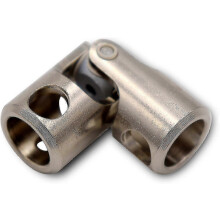 2PCS Female Universal Joint,Roller Shutter Crank Drive Knee Joint Steel Nickel Color-Joint Ball Joint3*3